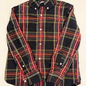 Boy’s Black and Red Plaid Button down Shirt